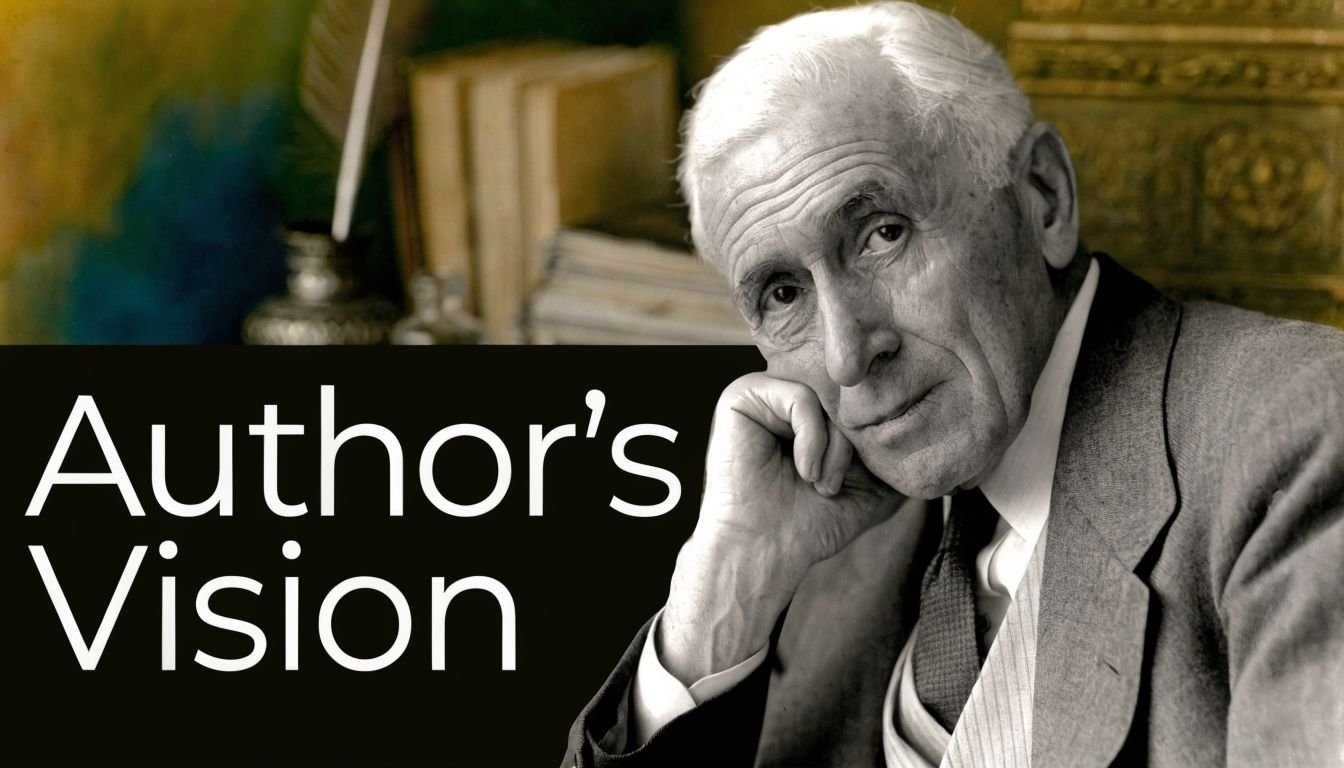 A black and white portrait of the author Robert Collier with the text Author's Vision overlaid.