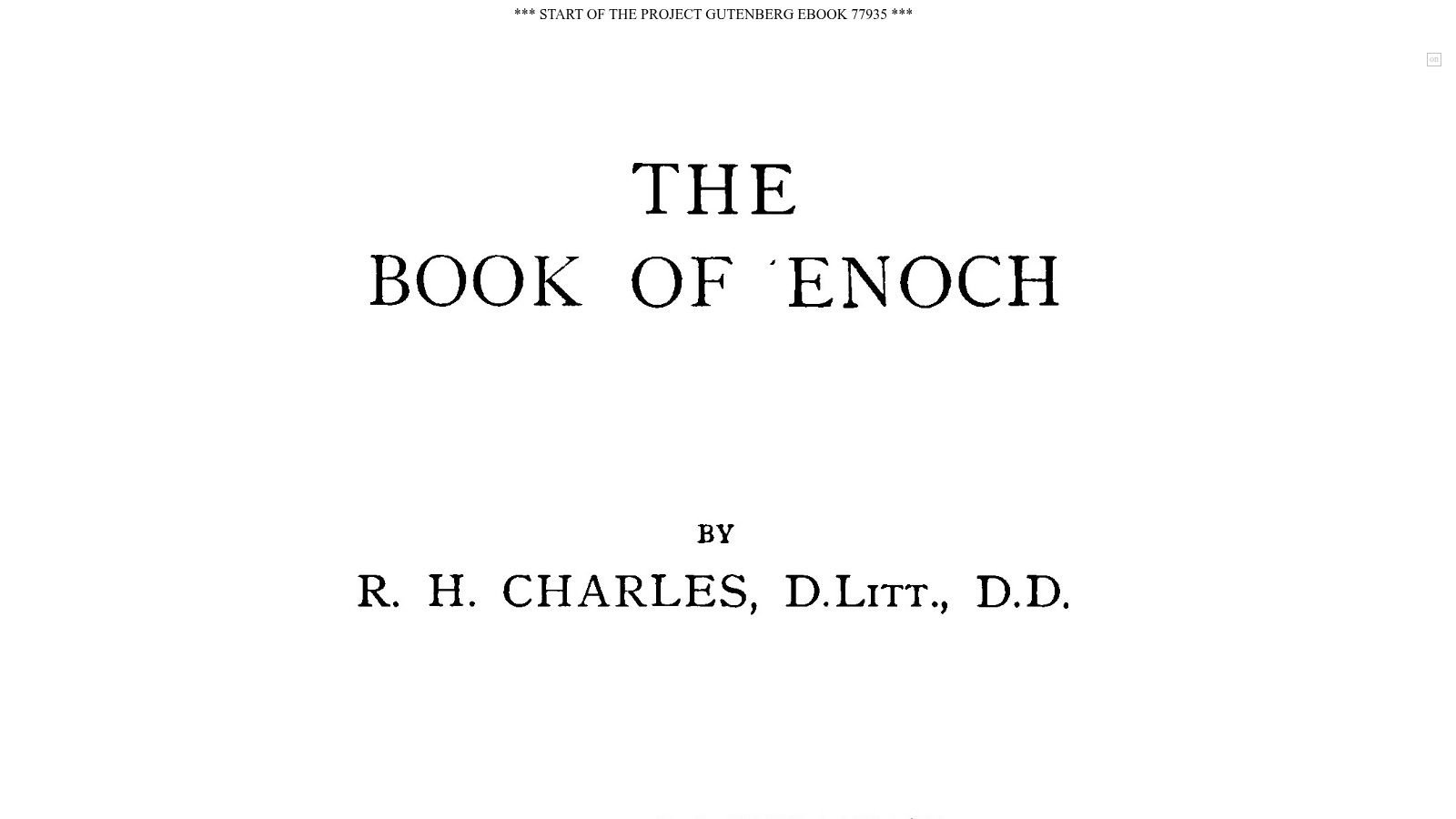Project Gutenberg – The Book of Enoch (R. H. Charles, 1917)