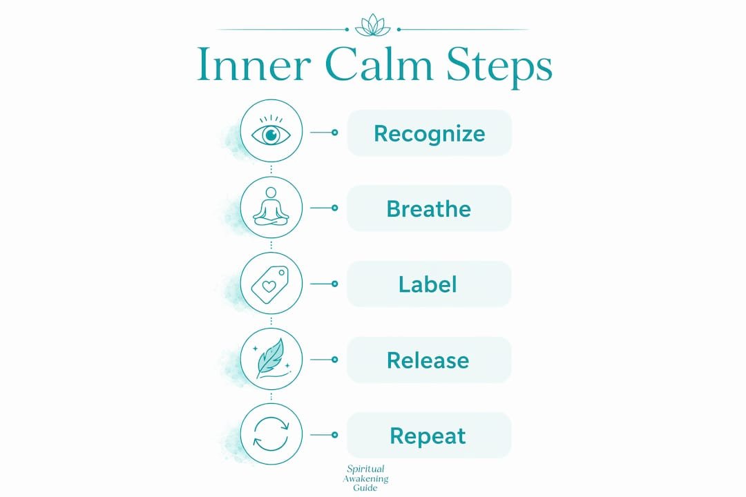 Inner Calm: The Key to Letting Go and Finding Peace 2 Infographic showing steps to inner calm