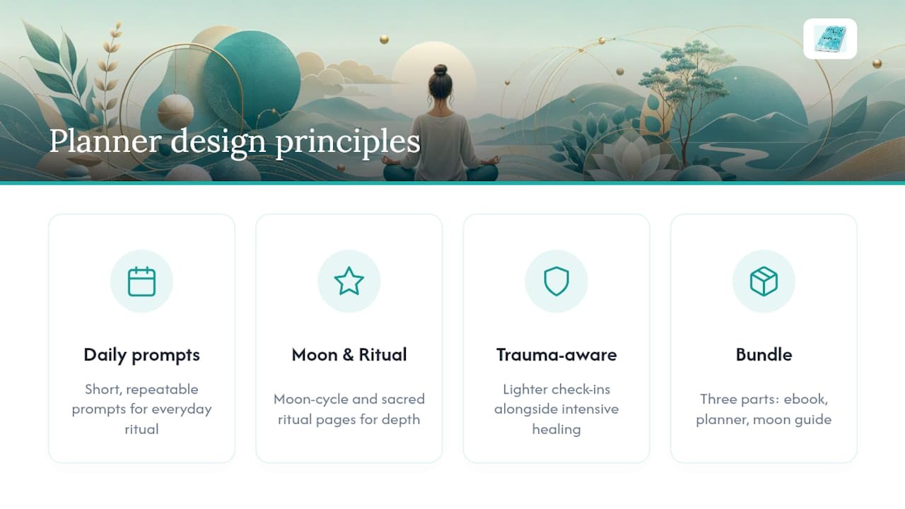 Best Self Care Planners for Ritualized Inner Work 2 Why Spiritualmethod built this planner — overview diagram