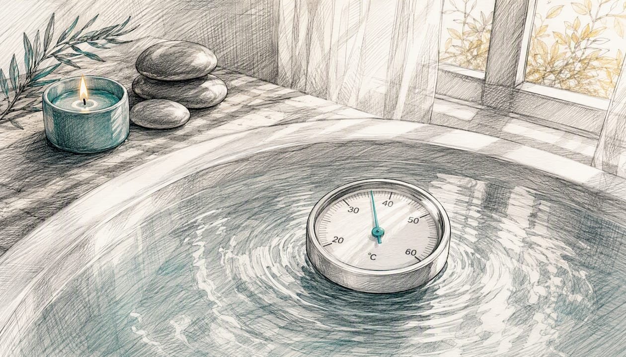 Bath Ritual Benefits: Science, Safety, and Practice 1 Bath thermometer floating in warm water