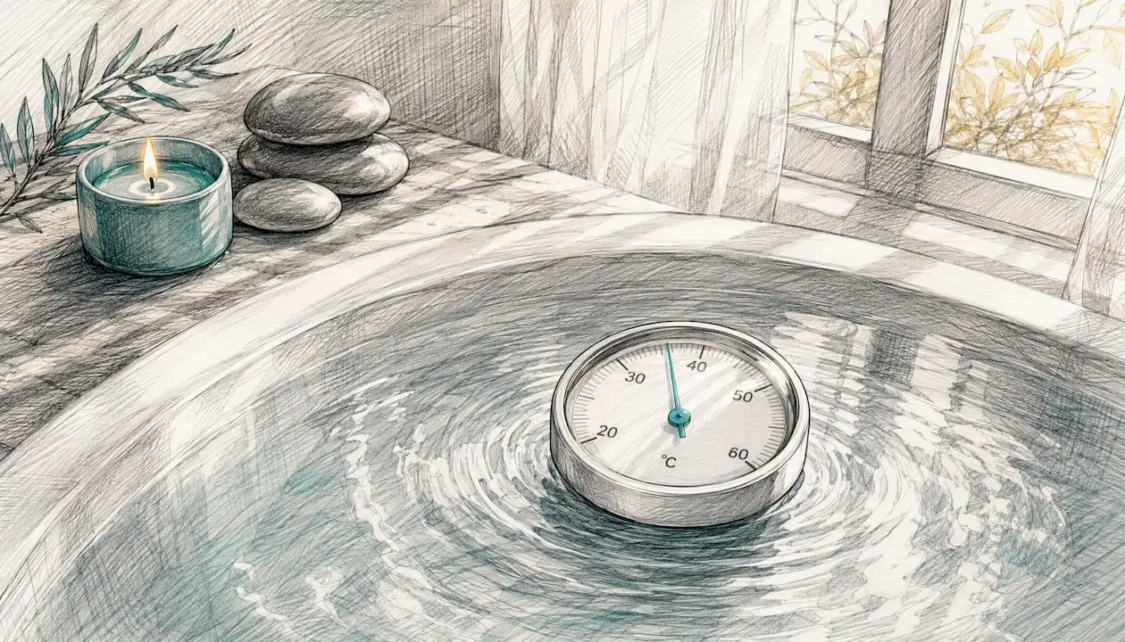 Bath Ritual Benefits: Science, Safety, and Practice 1 Bath thermometer floating in warm water