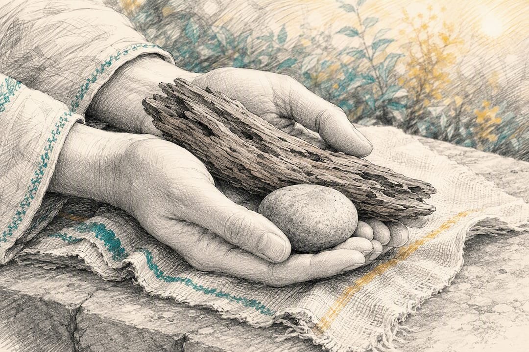 Spiritual Earthing Benefits: Grounding Rituals for Inner Healing 3 Hands holding grounding stone and glass of water