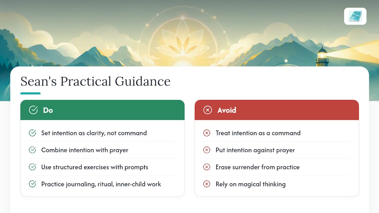 Keep Surrender While Manifesting: Five Step Blend for Spiritual Seekers 1 A Note From Sean at Spiritualmethod — overview diagram