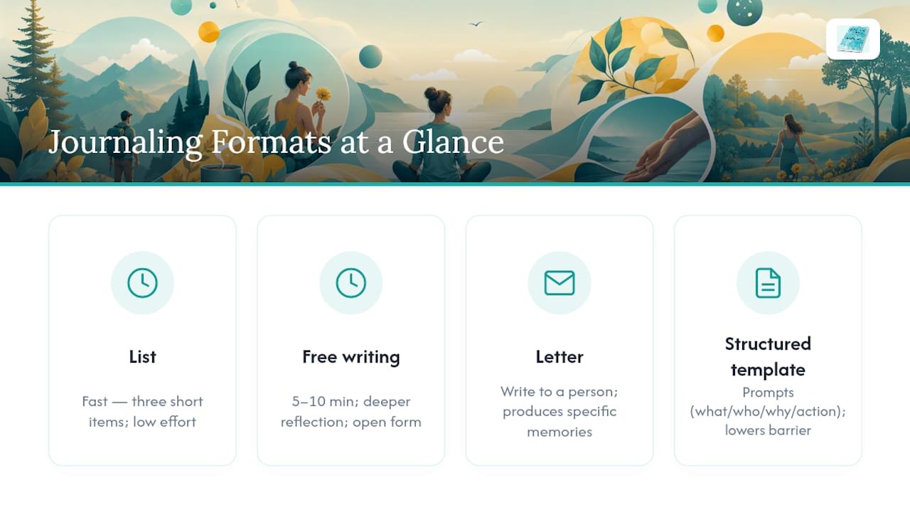 Comparison of four journaling formats