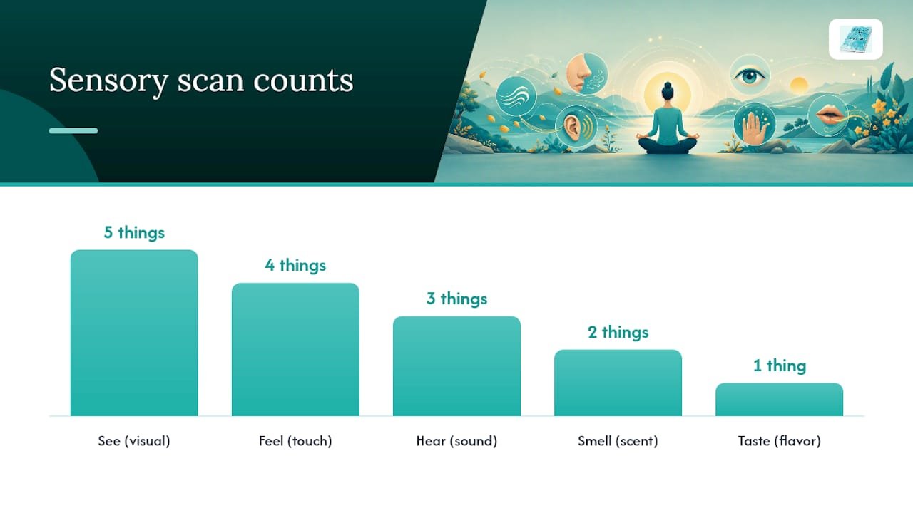 Fast Emotional Reset: 5 Step Grounding Ritual with 2–5 Minute Script 1 What Do You Do When Panic Hits Right Now? — overview diagram