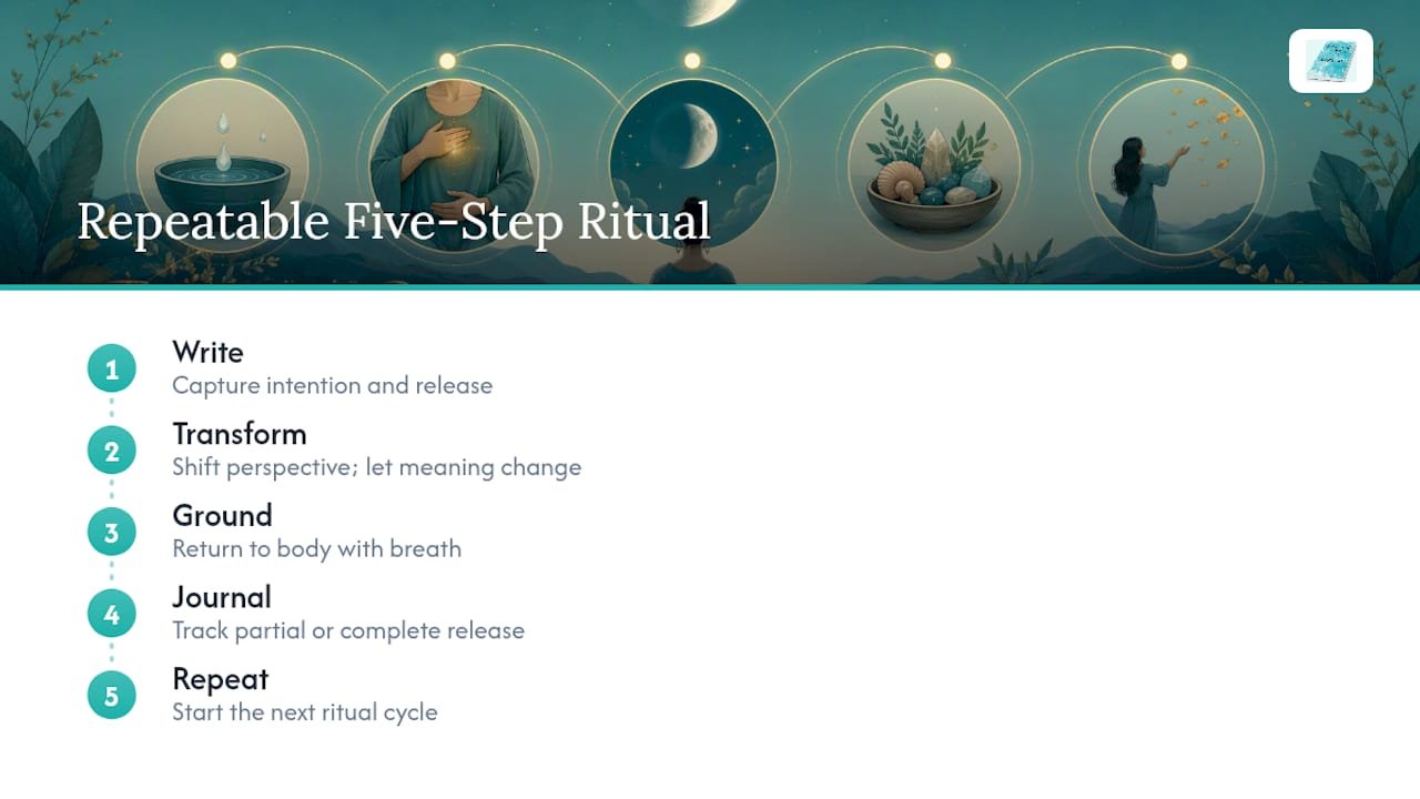 10 Minutes to Real Release: Waning Moon Ritual with No Fire Options 3 Five-step repeatable release ritual cycle