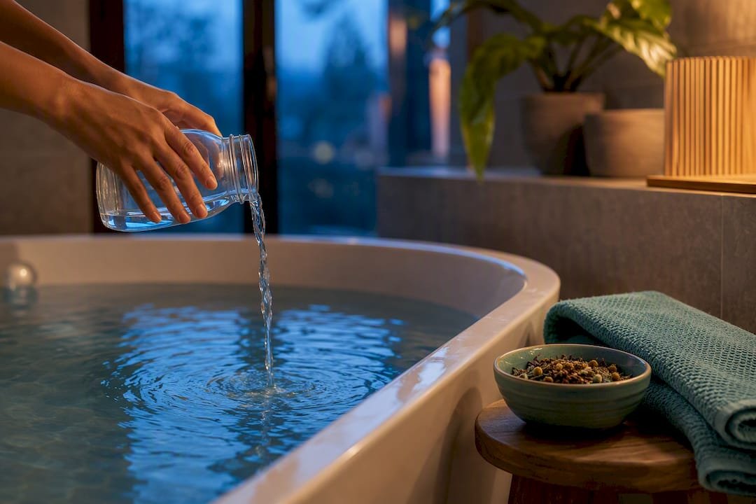 5 Moon Water Uses That Work as Daily Self Care 2 Moon water poured into warm bath