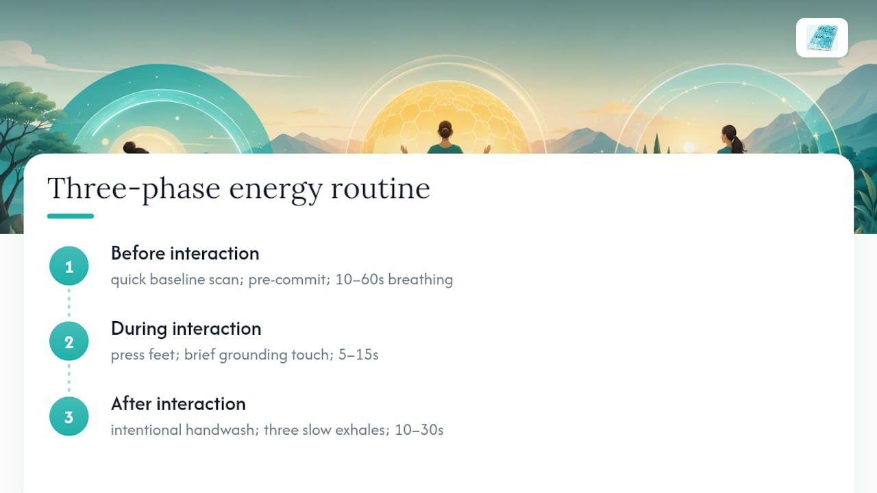 90 Seconds to Strong Energy Boundaries: Rituals and Rules 1 Three phases of an energy boundary routine
