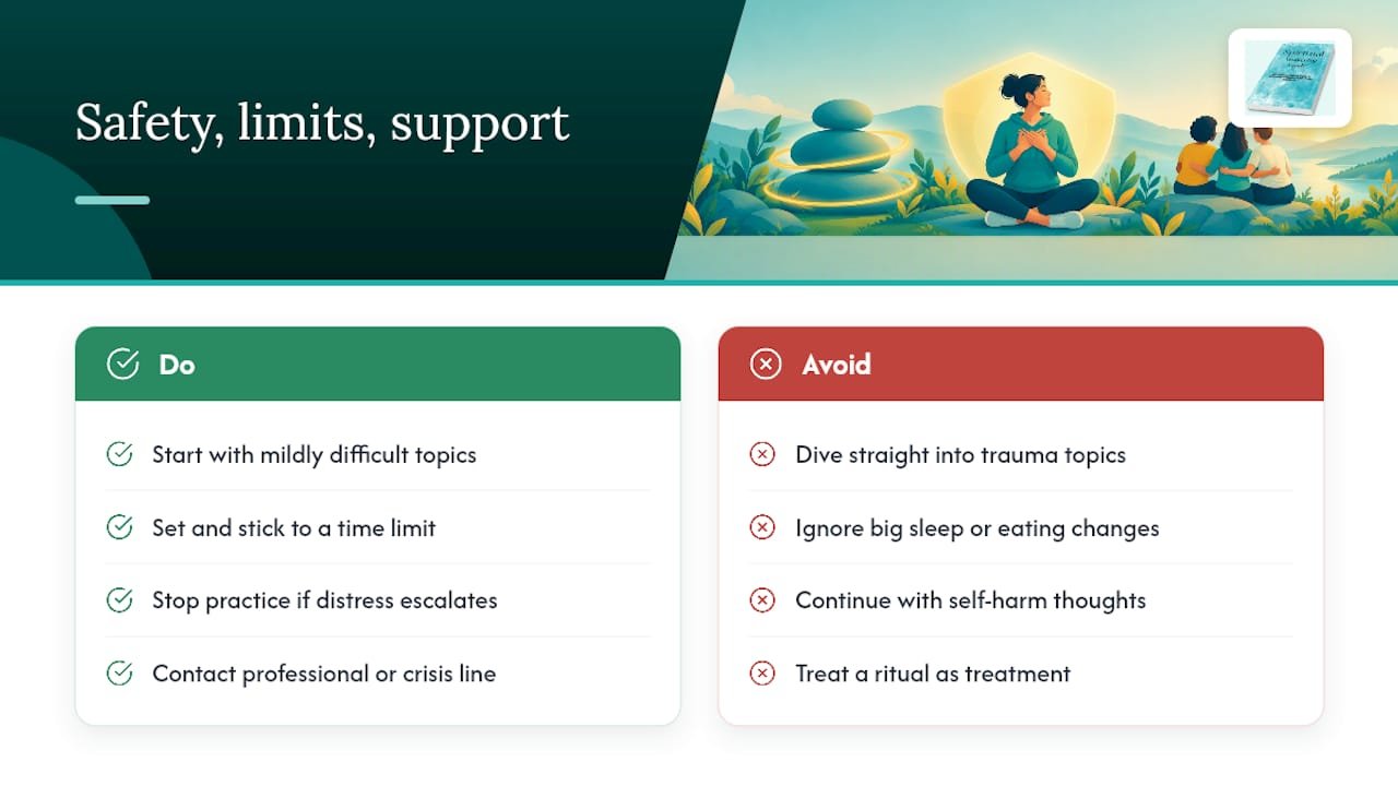 Safety, limits, and when to get professional support — overview diagram
