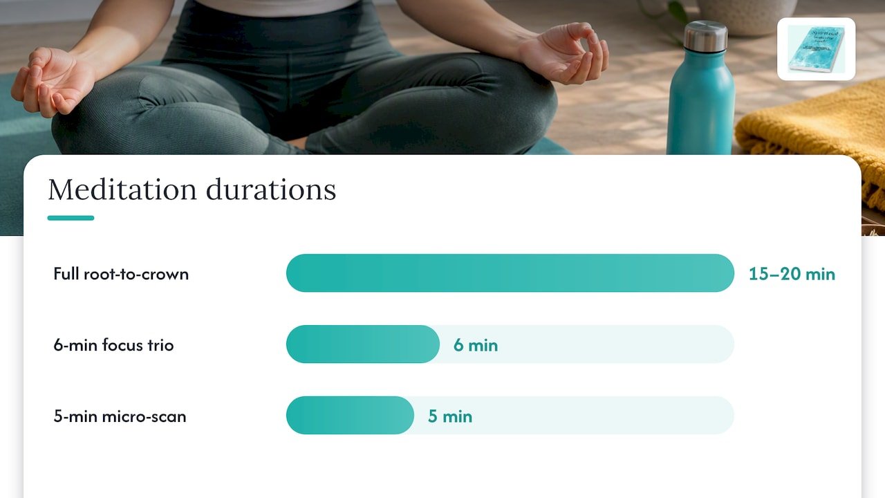 Timing guide for chakra meditation routines