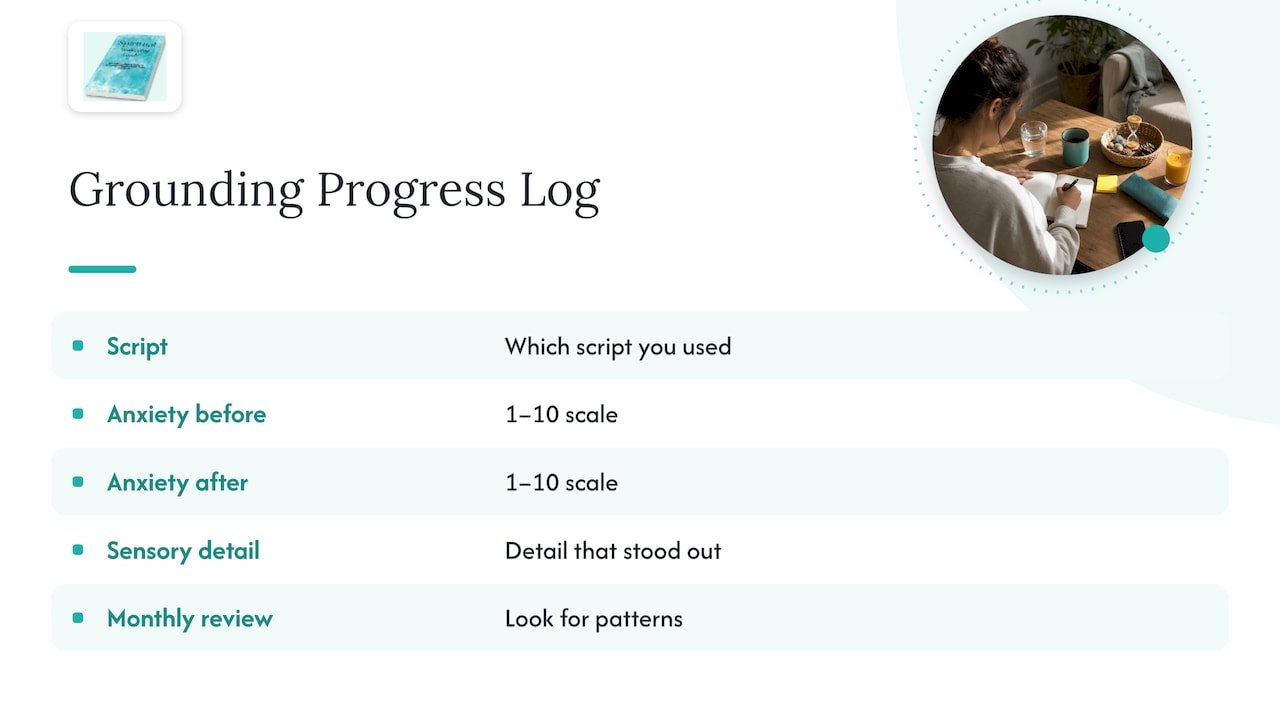 Fields for tracking grounding practice progress