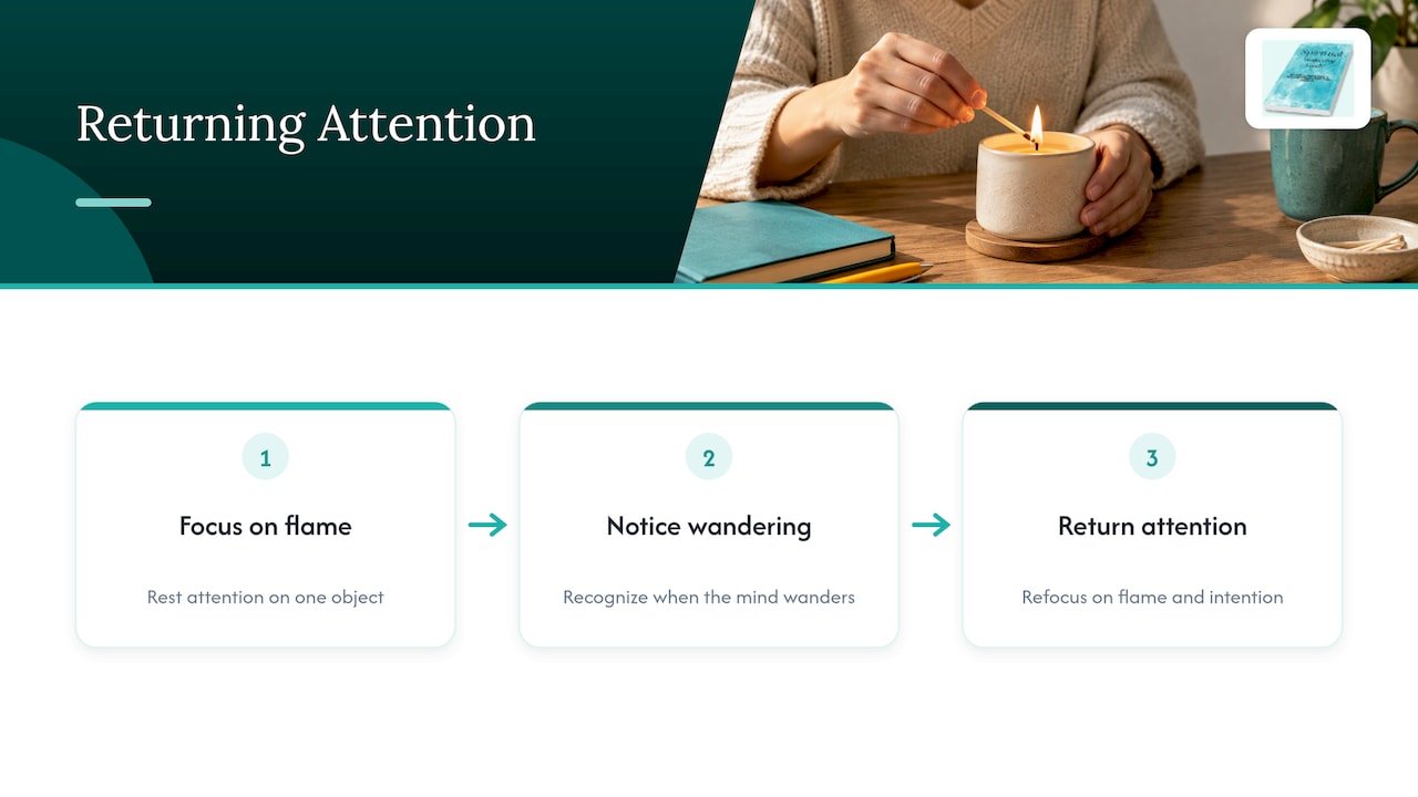 Intention Candle Ritual: A Safe, Simple Practice 2 Why a flame helps you focus — overview diagram